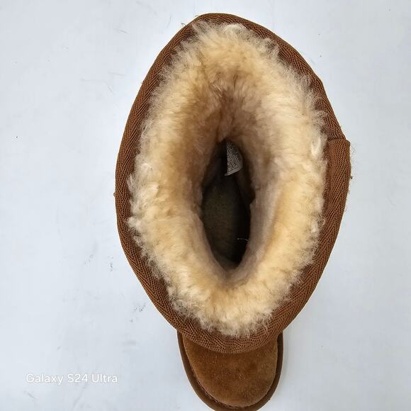 Koolaburra by UGG Koola Tall Chestnut Leather Winter Boots 1017089 Women's 6 - Picture 7 of 8